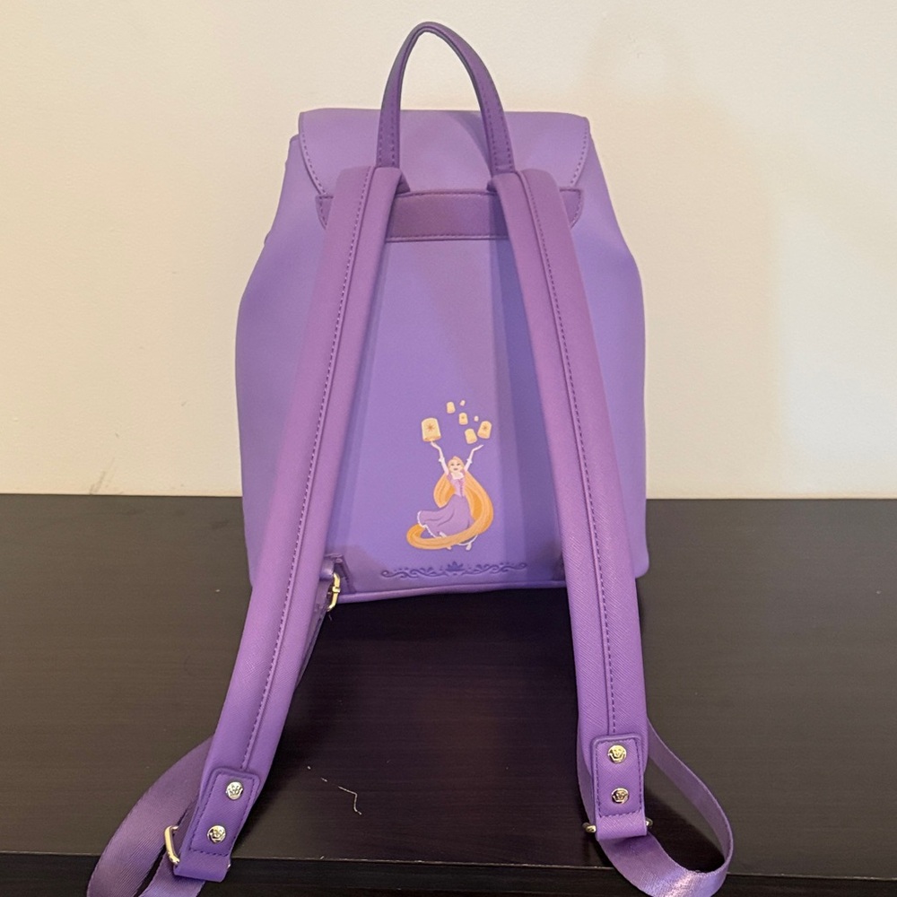 LOUNGEFLY DISNEY TANGLED RAPUNZEL MINI BACKPACK - Picture 2 of 8